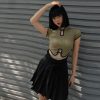 Vintage Hollow Out Buckle Cheongsam T-Shirt - Modakawa Modakawa