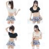 Pure Color Mini Crop Top Lingerie - Modakawa Modakawa