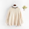 Open Front Tassel Knit Cardigan Sweater Coat - Modakawa Modakawa