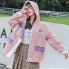 Cute School Student Rainbow Embroidery Hooded Jacket Outerwear - Modakawa Modakawa